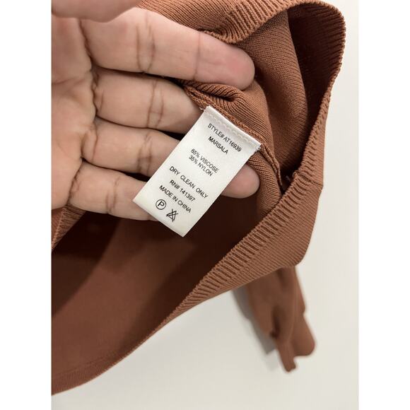 Y2K Minimalist Cutout Ribbed Crop Top XL Ballet Scandi Capsule Quiet Luxury Boho - Picture 11 of 16